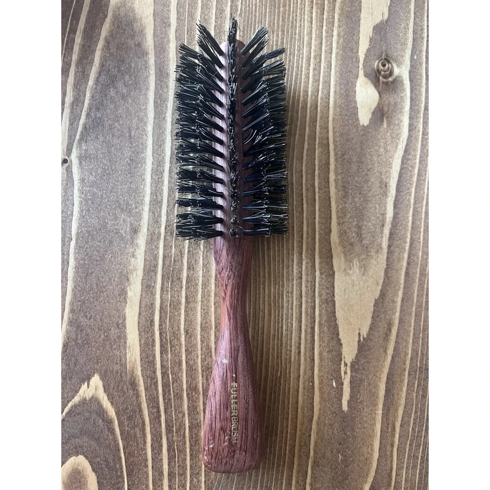 Vintage FULLER‎ Bristlecomb Hairbrush Wooden Nylon Bristles Half Round